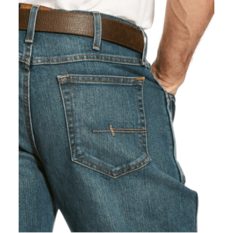 Ariat Men's Rebar M4 Relaxed DuraStretch Basic Boot Cut Jeans 10016221 - Image 5