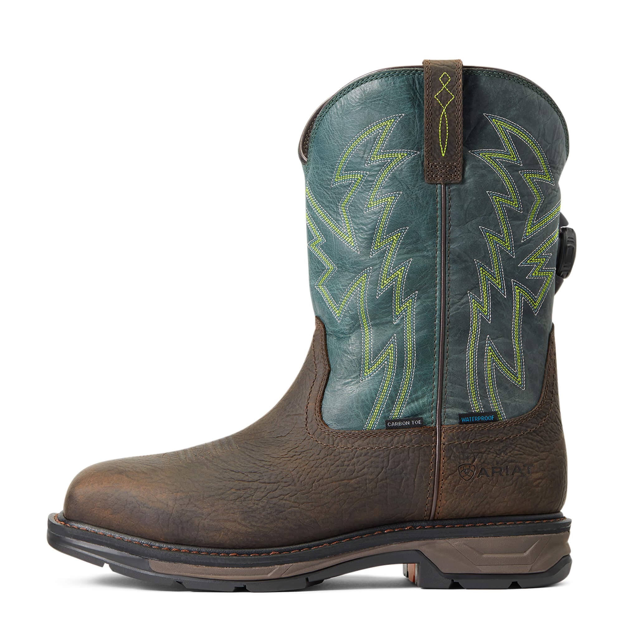 Ariat Men's WorkHog XT BOA® Bruin Brown Carbon Toe Work Boots 10038924 - Image 3