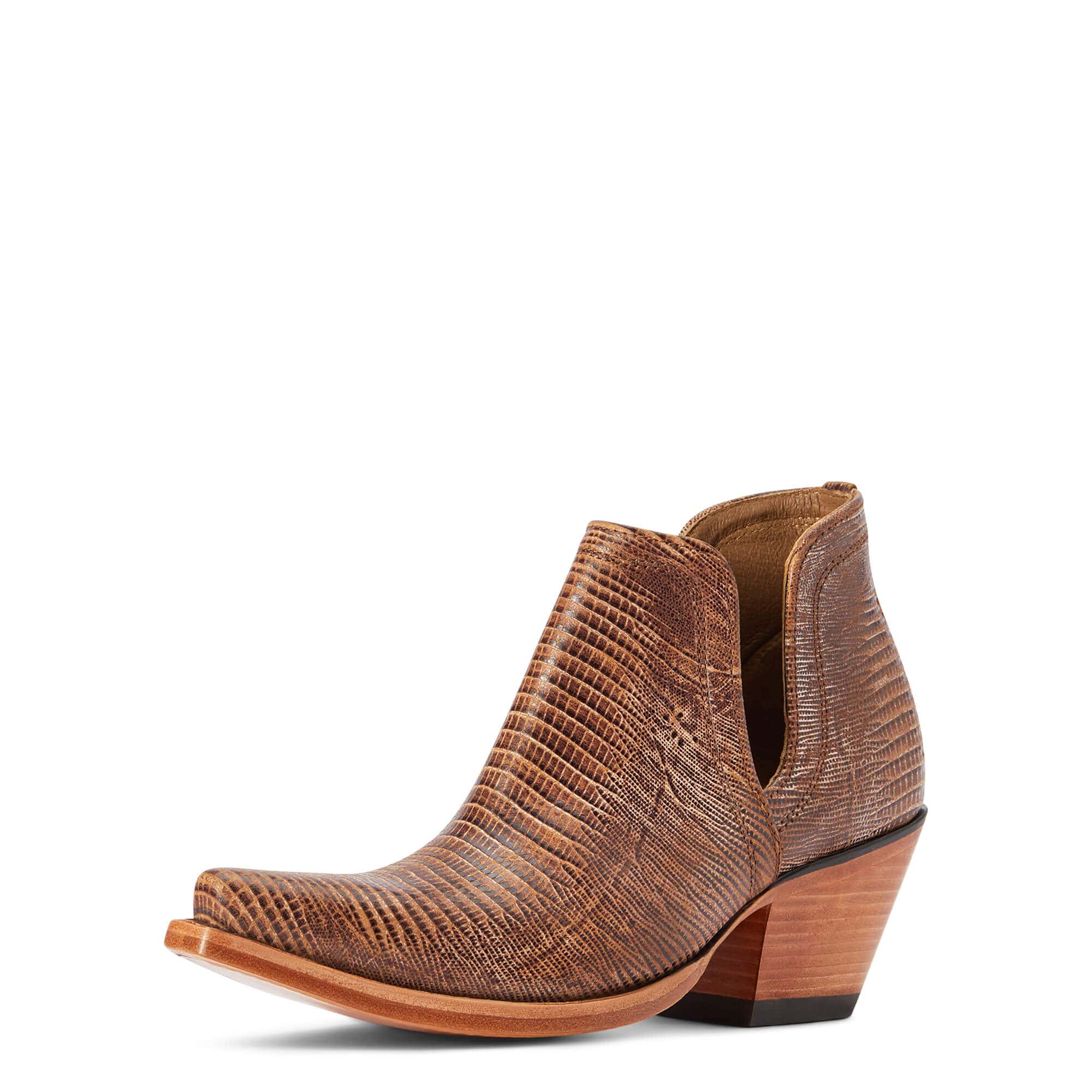 Ariat Women's Dixon Brown Lizard Print Booties 10042456 - Image 2