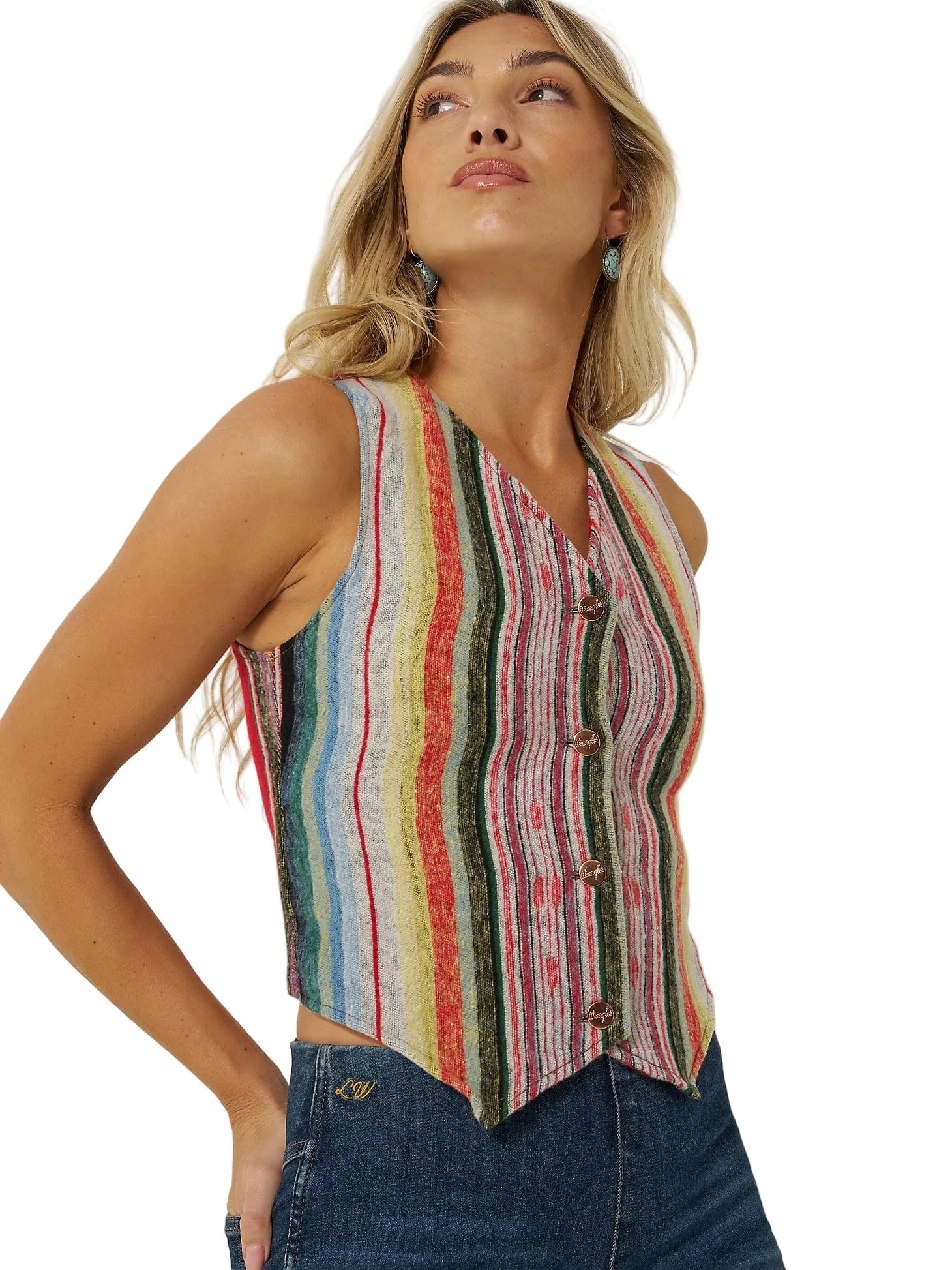 Wrangler X Lainey Wilson Women's Ben Jacquard Vest 112370409 - Image 3