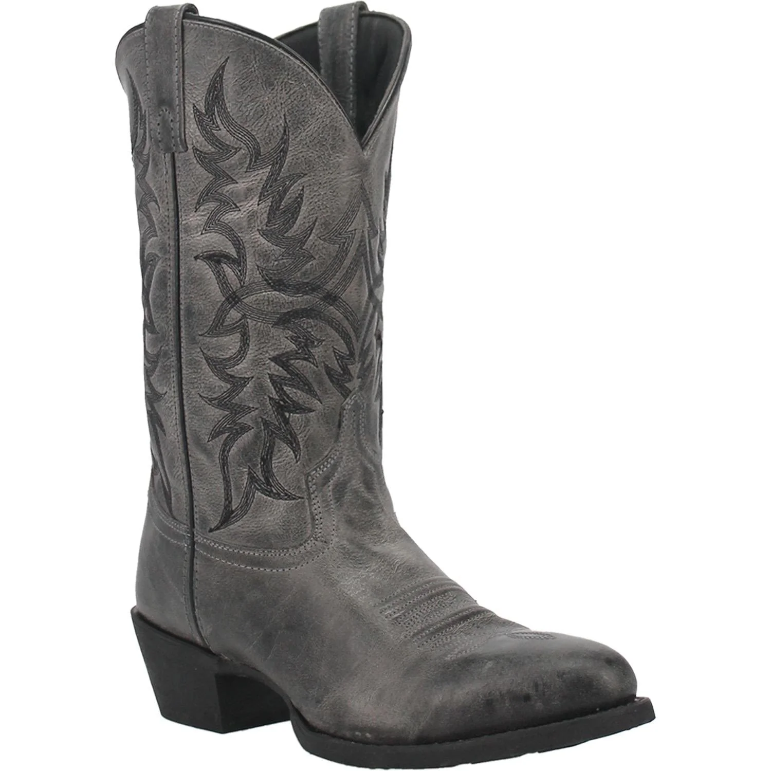 Laredo Men's Harding Grey Leather Cowboy Boots 68457