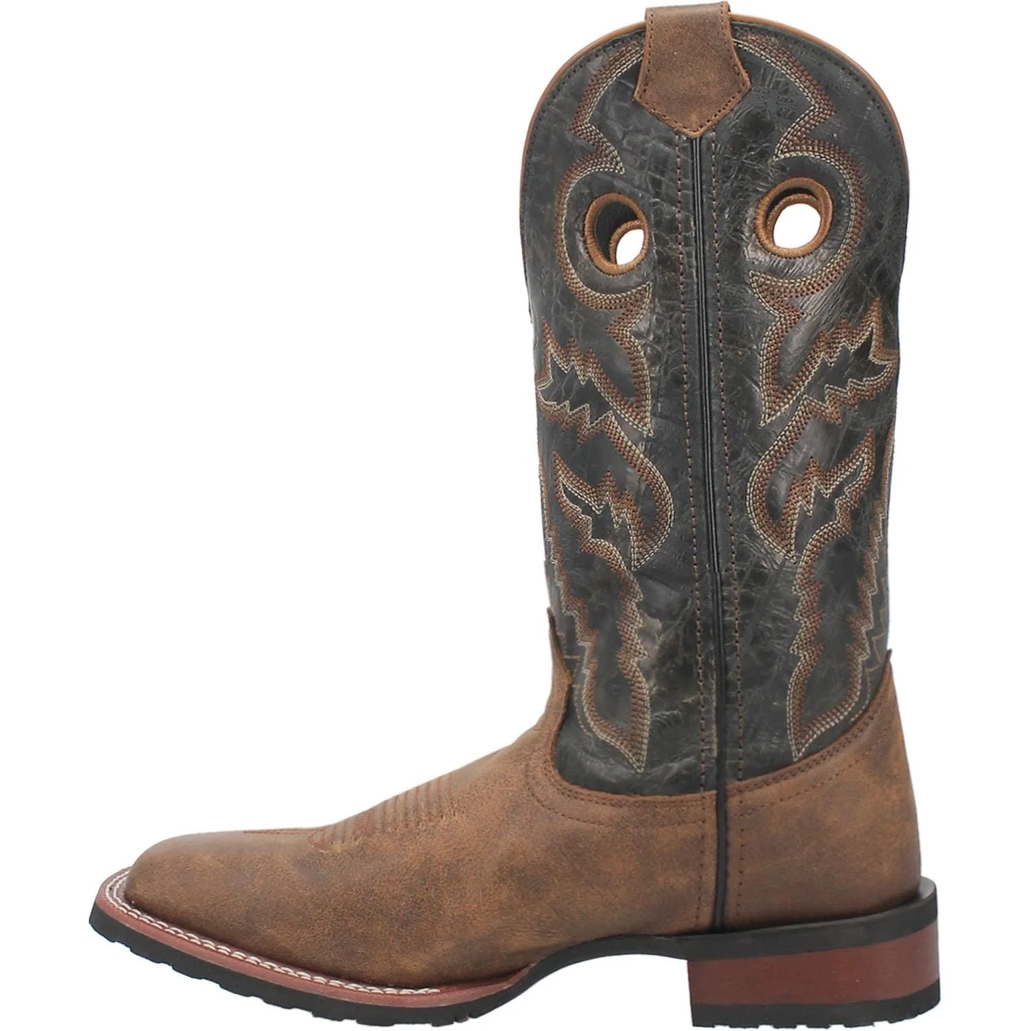Laredo Men's Kosar Tan/Black Leather Cowboy Boots 7937 - Image 4