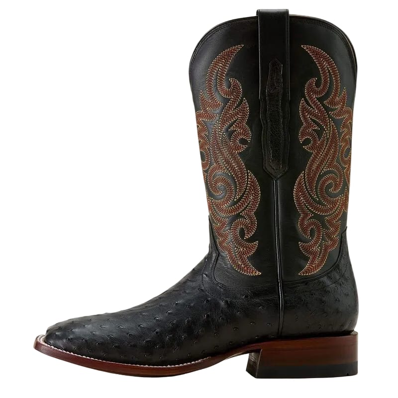 Ariat Men's Black Full Quill Ostrich Classic Cash Western Exotic Boots 10063776 - Image 3
