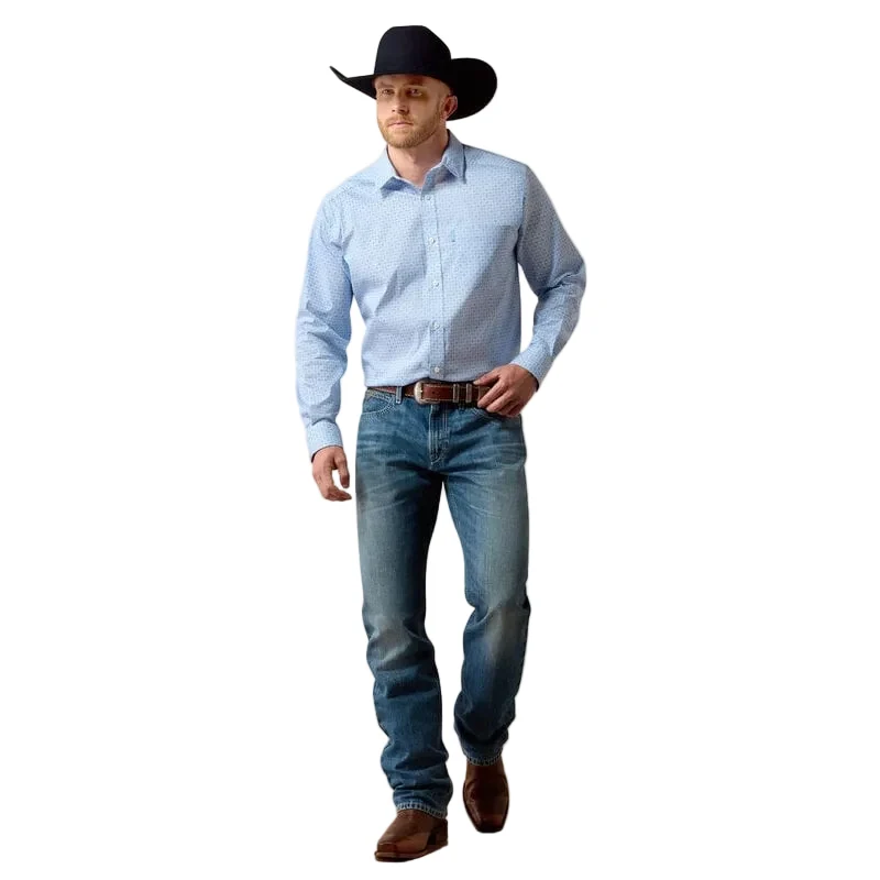 Ariat Men's Blissful Blue medallion Everything Classic Fit Western Shirt 10071589 - Image 3