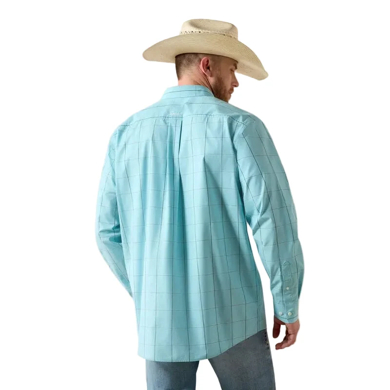 Ariat Men's Blue Elixer Plaid Pro Series Platt Button Down Western Shirt 10071577 - Image 2