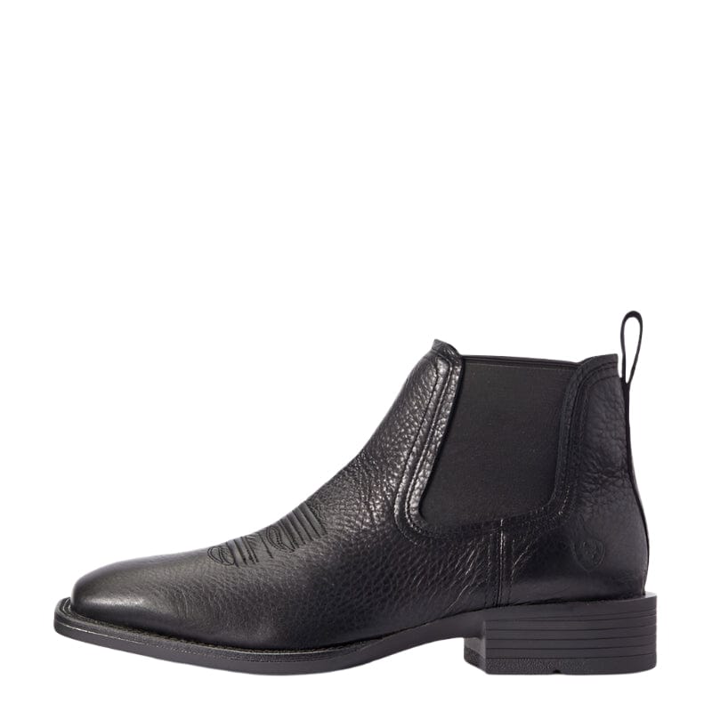 Ariat Men's Booker Black Chelsea Wide Square Toe Western Boot 10031453 - Image 3