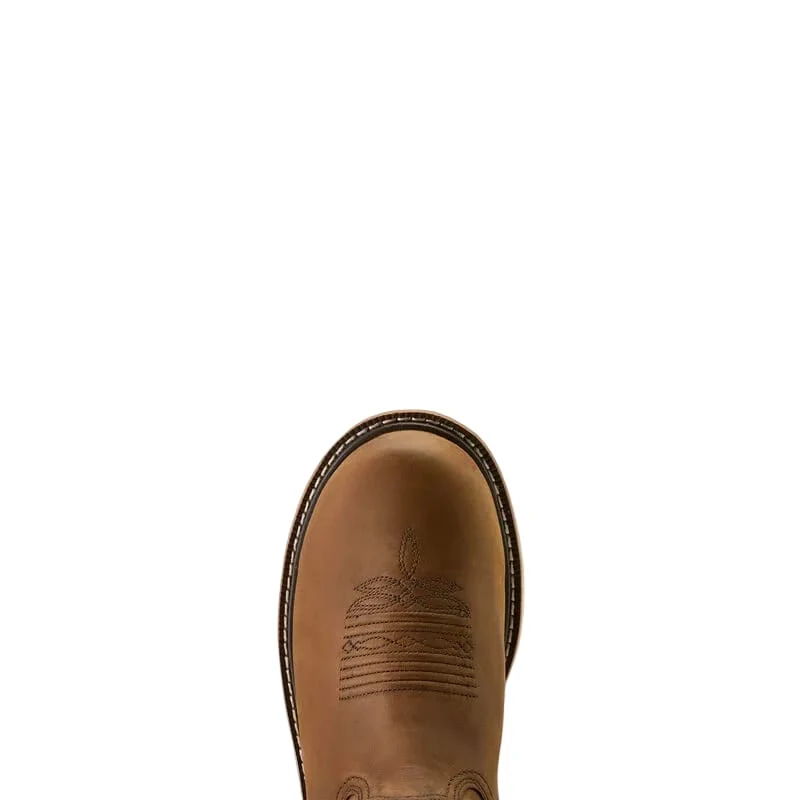 Ariat Men's Distressed Brown Activator Argo Waterproof Work Boots 10063860 - Image 4