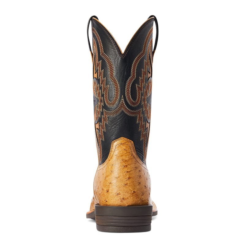 Ariat Men's Dagger Antique Saddle Full Quill Ostrich Square Toe Exotic Western Boots 10042474 - Image 5