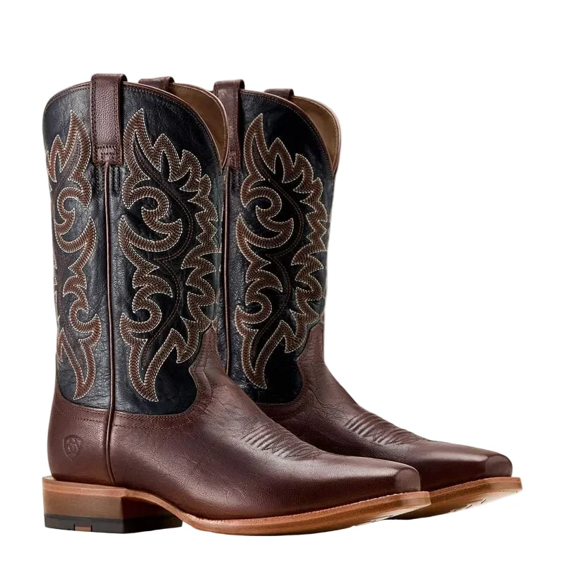 Ariat Men's Hickory Smoke and Bayou Black Highbluff Cowboy Boots 10064041 - Image 3