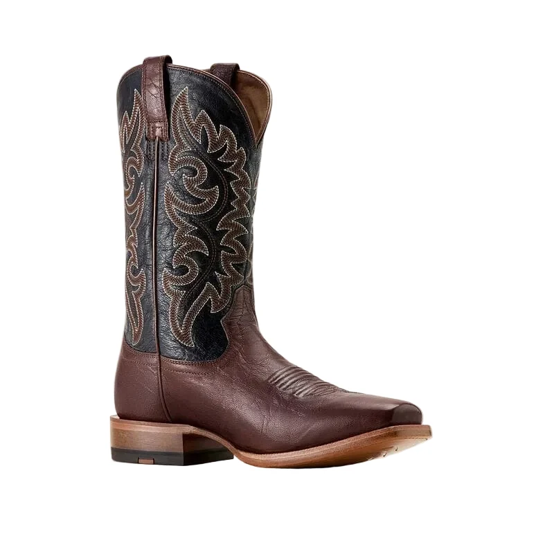 Ariat Men's Hickory Smoke and Bayou Black Highbluff Cowboy Boots 10064041 - Image 4