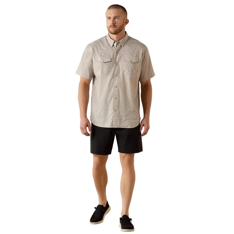 Ariat Men's Island Fossil Printed Western VentTek Snap Shirt 10071045 - Image 3
