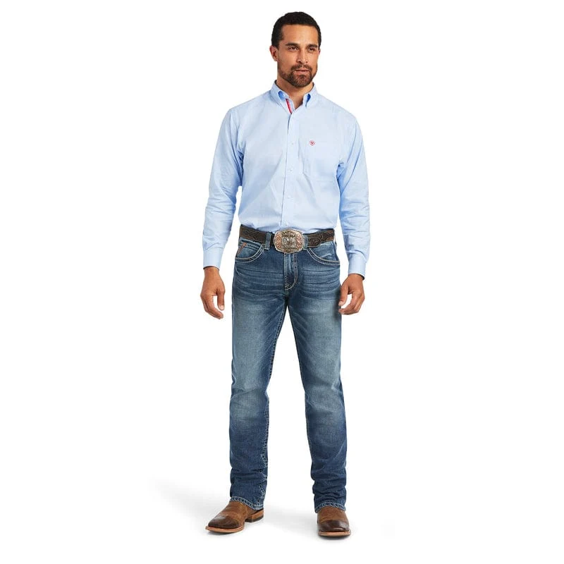 Ariat Men's Pro Series Windsurfer Blue Fisher Classic Fit Long Sleeve Shirt 10040551 - Image 4