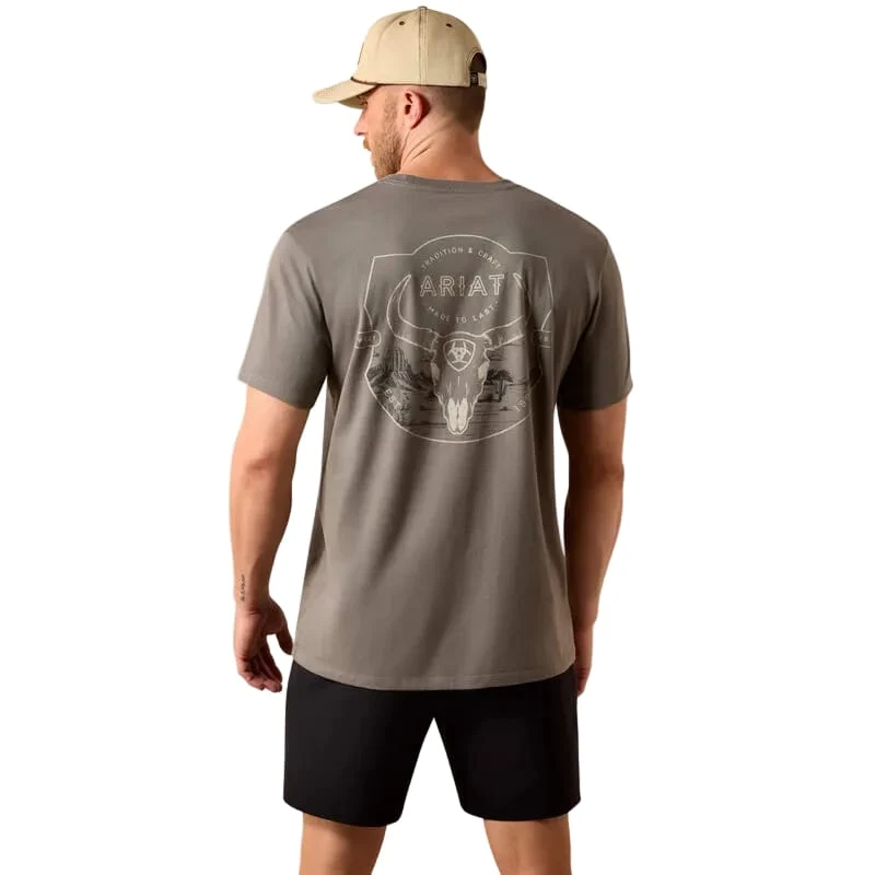 Ariat Men's Smoked Pearl Desert Badge Tradition T-Shirt 10073415