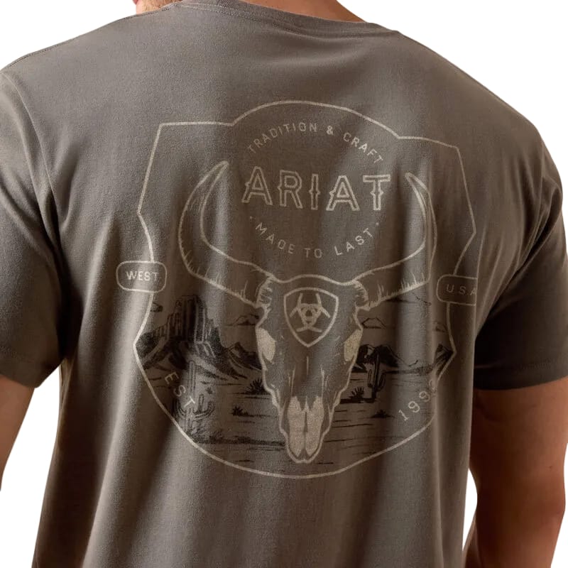 Ariat Men's Smoked Pearl Desert Badge Tradition T-Shirt 10073415 - Image 5