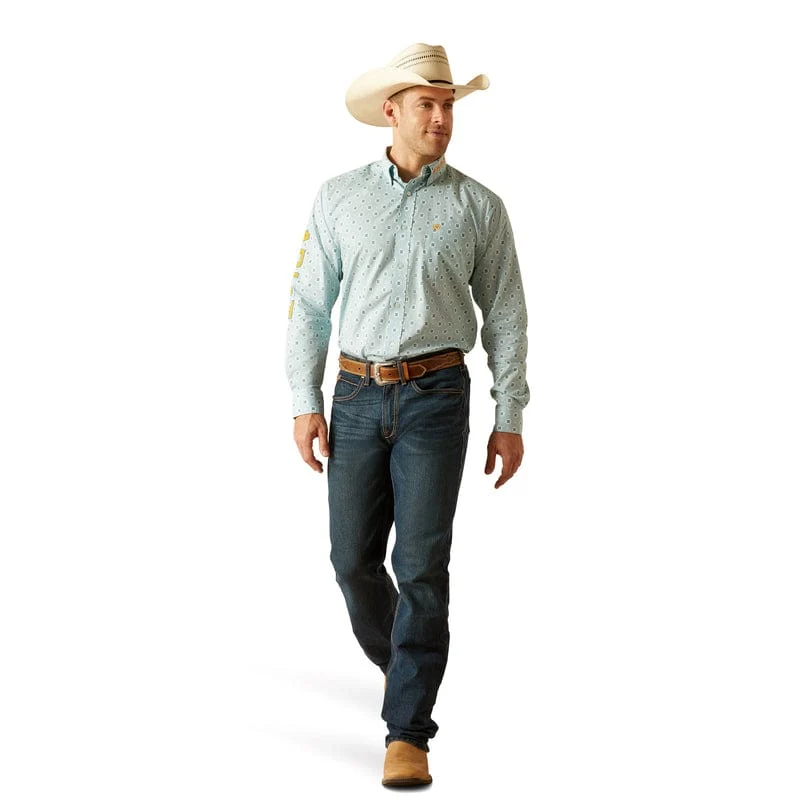Ariat Men's Team Colton Aqua Classic Fit Long Sleeve Button Down Shirt 10051522 - Image 5