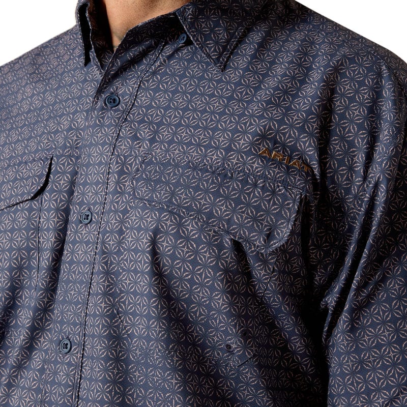 Ariat Men's VentTEK Outbound Mood Indigo Short Sleeve Classic Fit Shirt 10048785 - Image 2