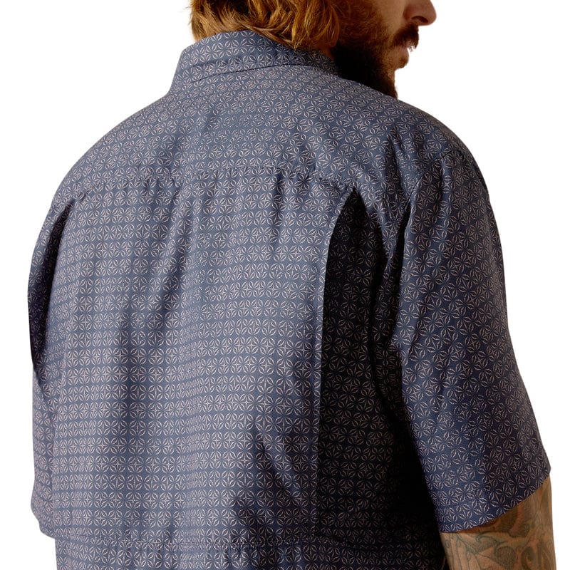 Ariat Men's VentTEK Outbound Mood Indigo Short Sleeve Classic Fit Shirt 10048785 - Image 4