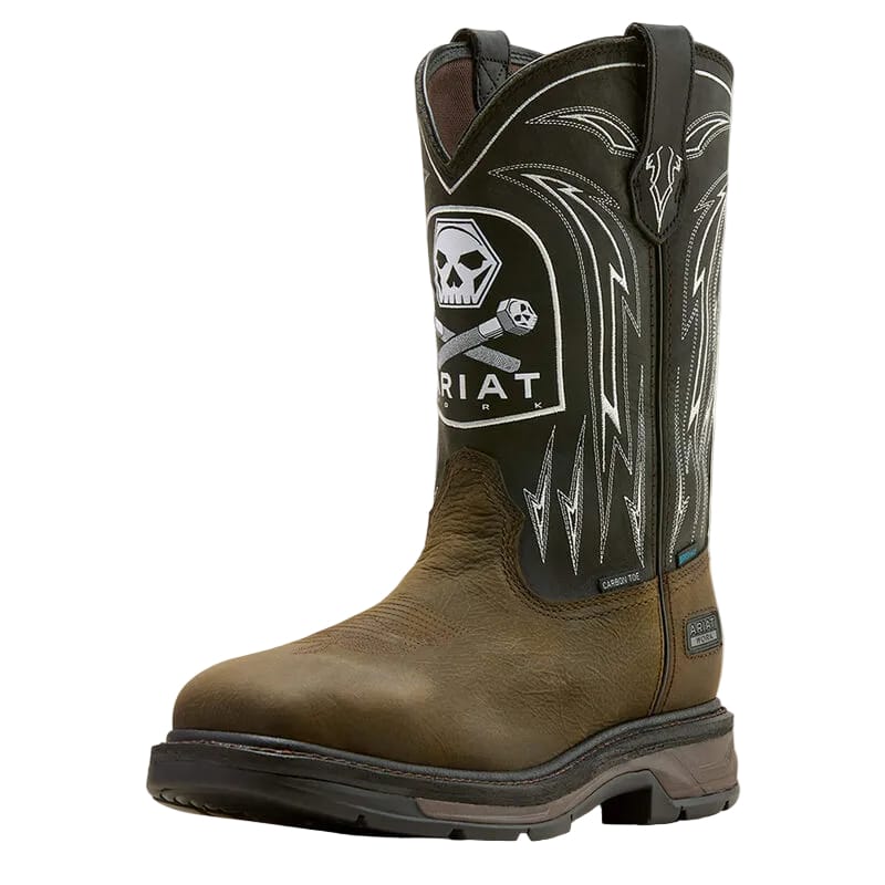 Ariat Men's WorkHog XT Bolt Skull Waterproof Carbon Toe Work Boot 10074207 - Image 2