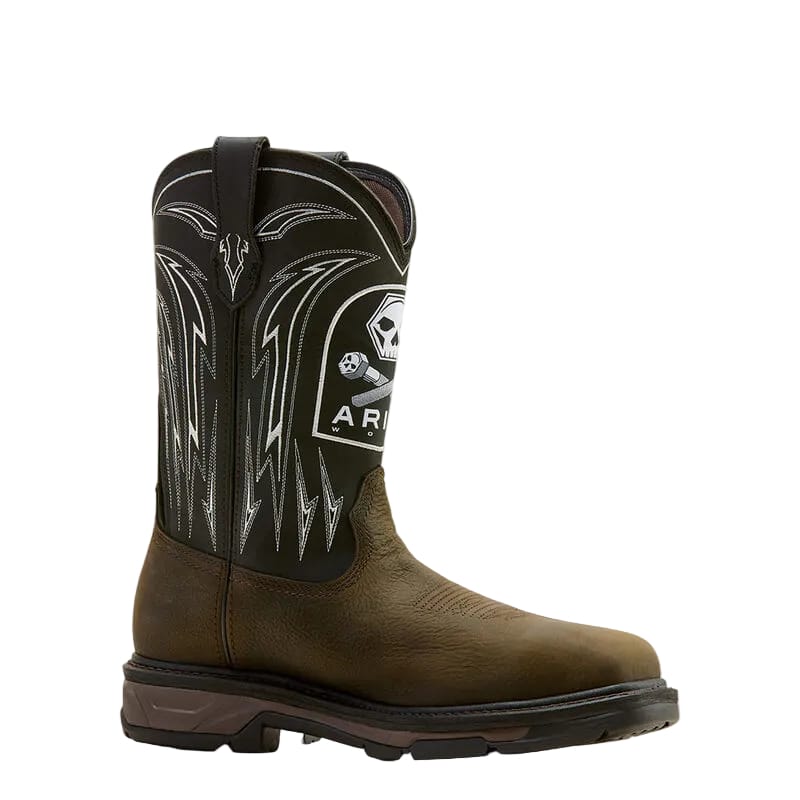 Ariat Men's WorkHog XT Bolt Skull Waterproof Work Boot 10074286