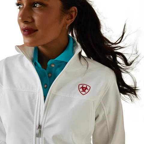 Ariat Women's Classic Team White Softshell Mexico Jacket 10043548 - Image 4