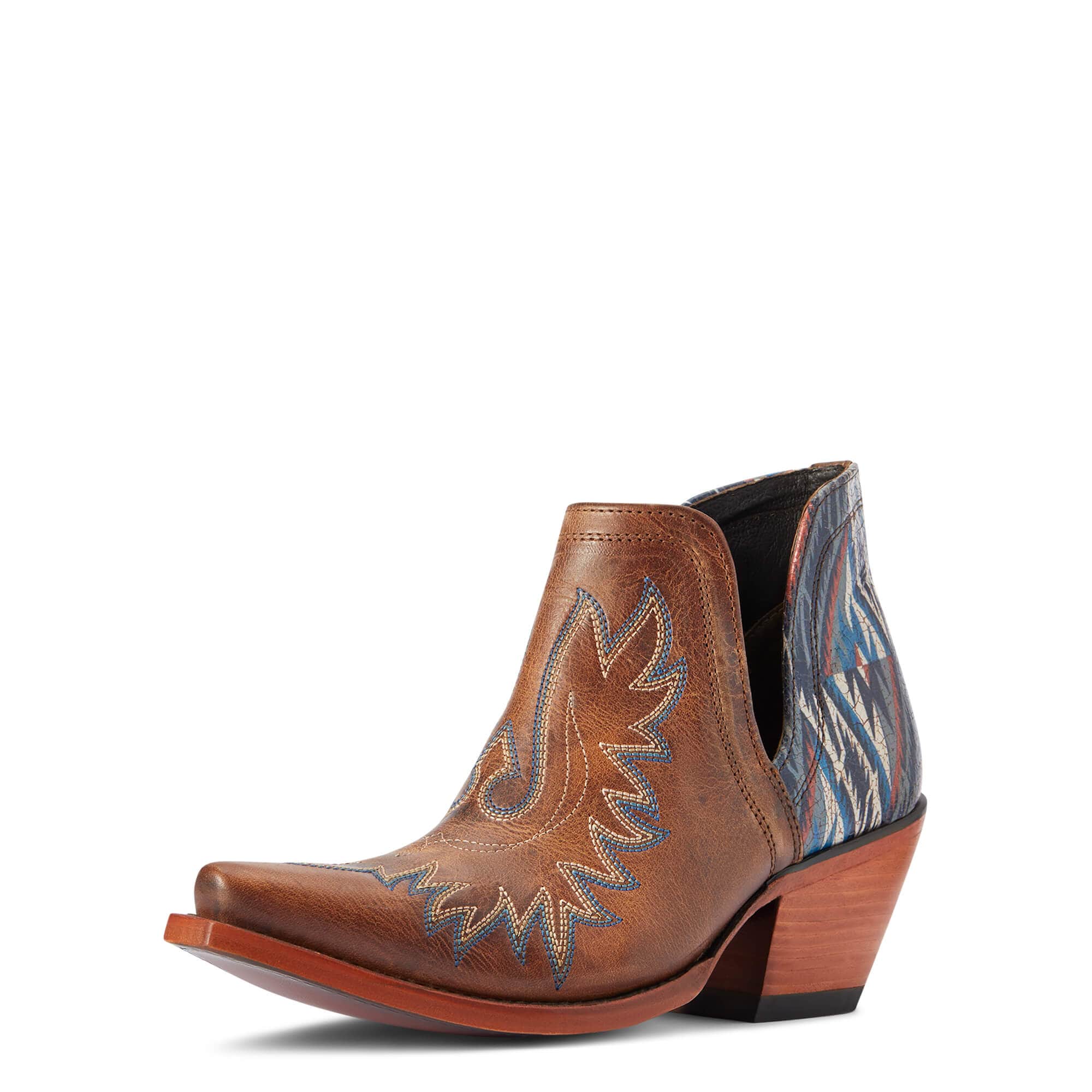 Ariat Women's Dixon Chimayo Fiery Tan Western Booties 10042579 - Image 2