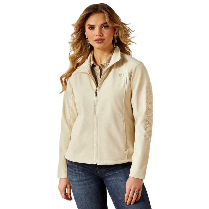 Ariat Women's Oyster Grey Dune Logo Softshell Jacket 10062306