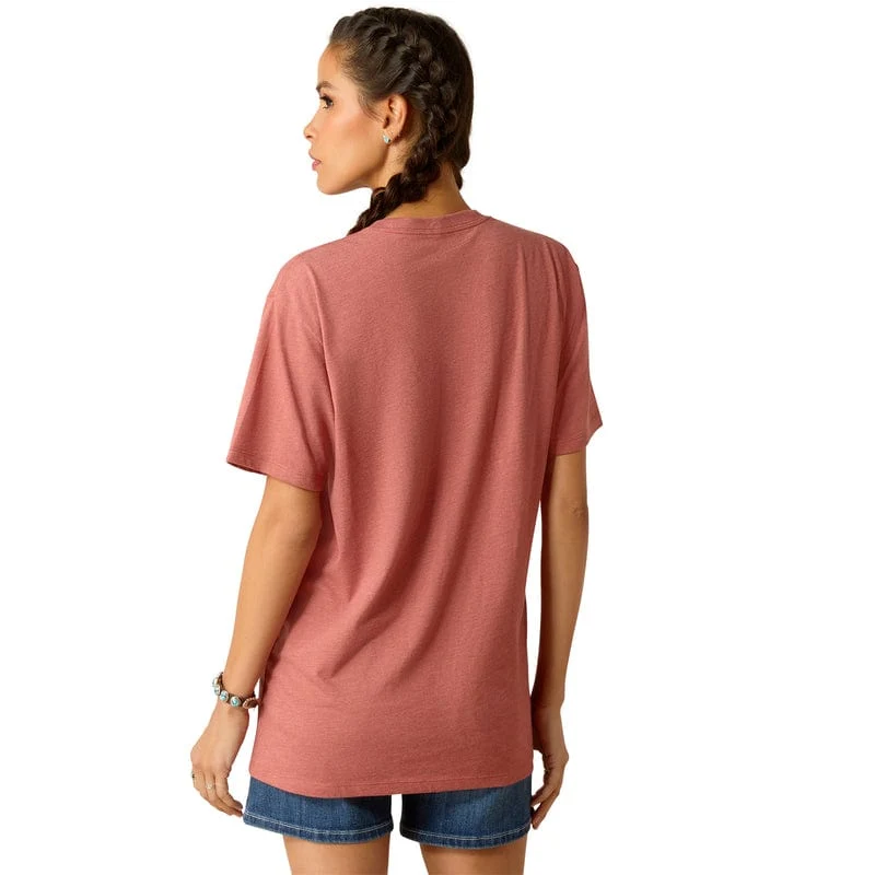 Ariat Women's Rodeo First Red Clay Heather Graphic T-Shirt 10051764 - Image 3