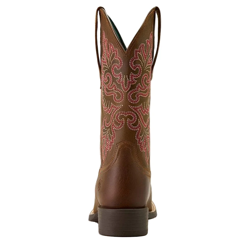 Ariat Womens Sassy Brown Round Up SretchFit Western Boot 10064078 - Image 3