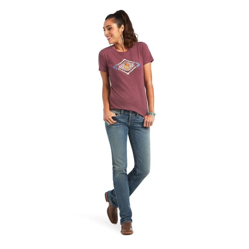 Ariat Women's Sol Burgundy Heather Short Sleeve T-Shirt 10040959 - Image 4