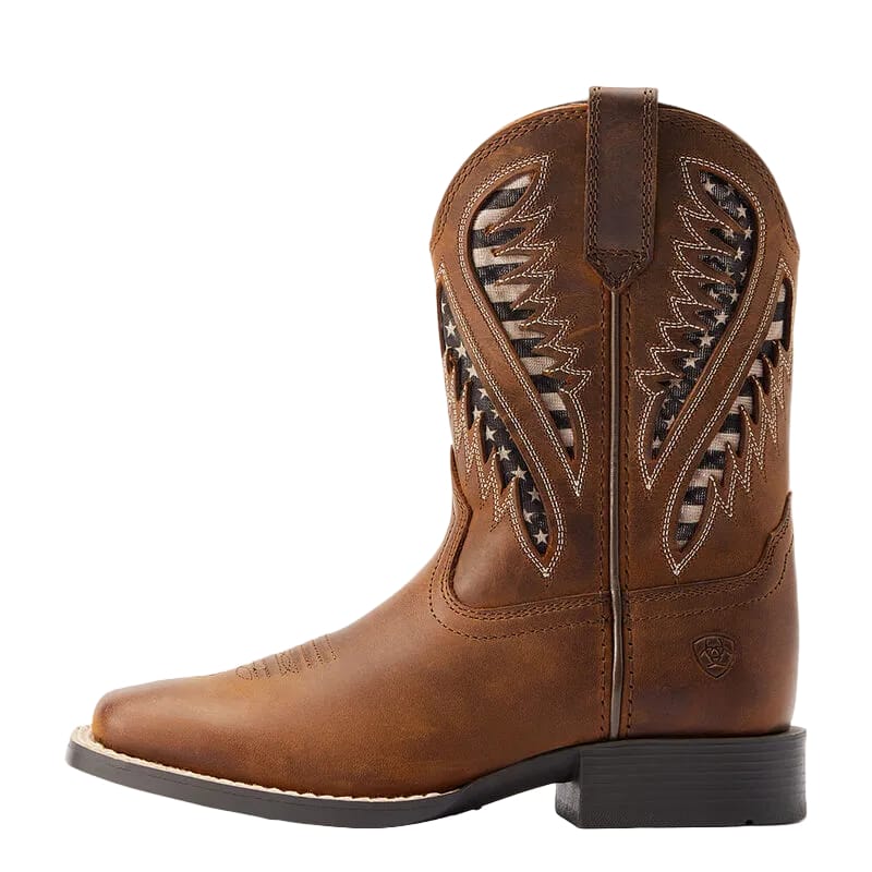 Ariat Kids Quickdraw VentTEK Wide Square Toe Western Boot 10044485 - Image 3