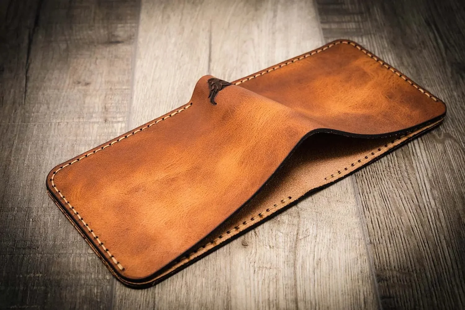 Bull Sheath Leather Men's Big Bend Bifold Wallet - Image 17