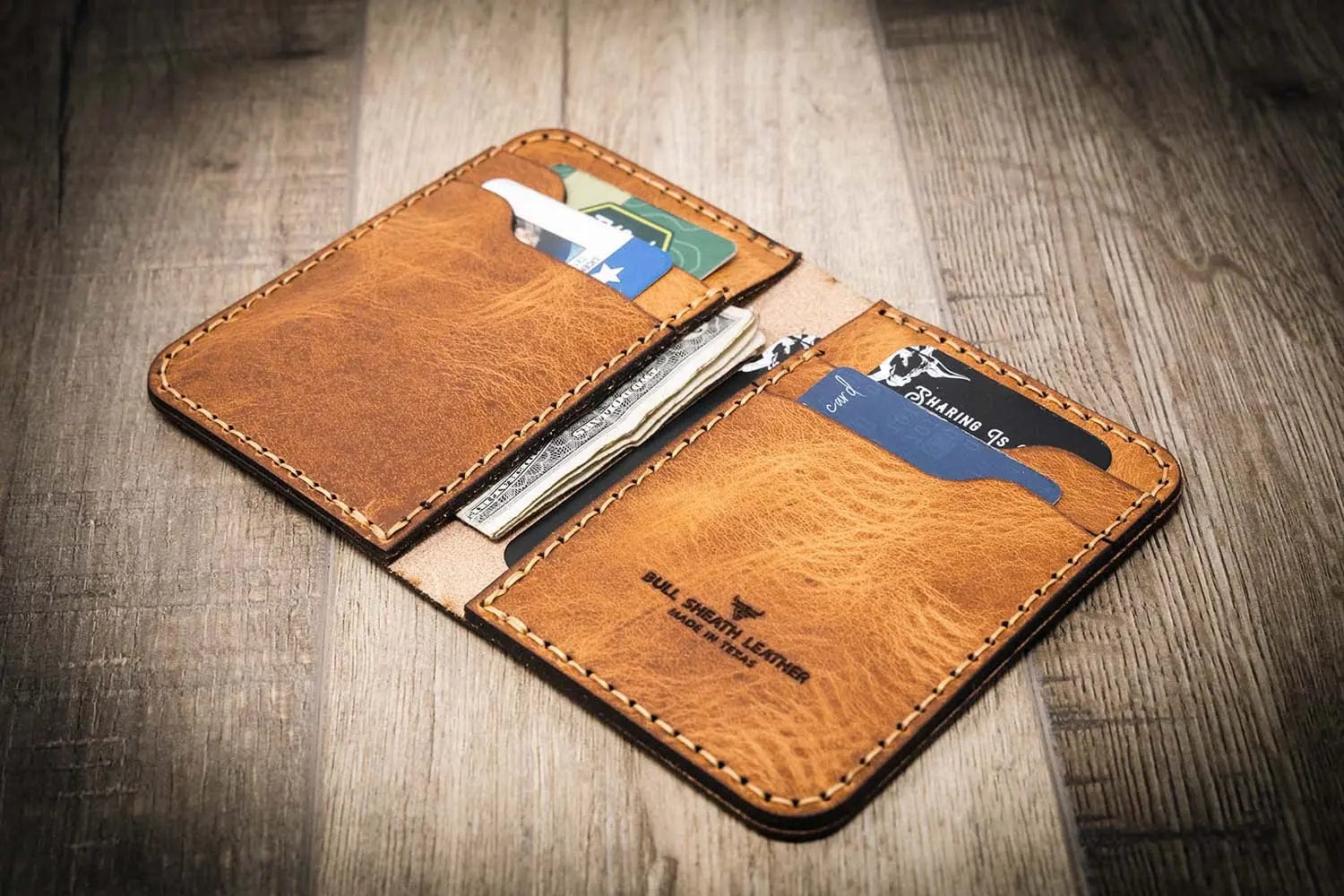 Bull Sheath Leather Men's The Tyler Vertical Wallet
