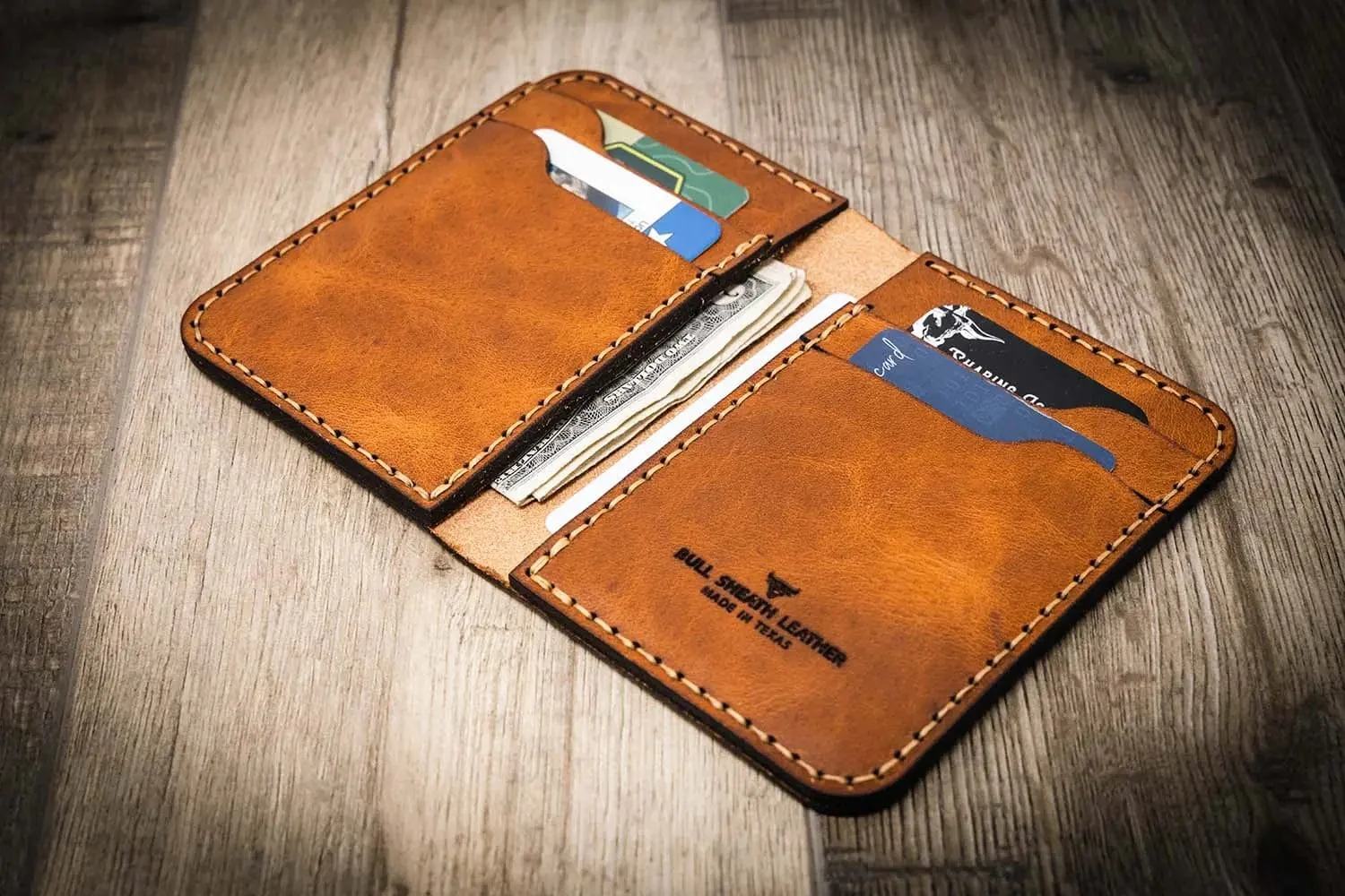 Bull Sheath Leather Men's Western Vertical Wallet - Image 12