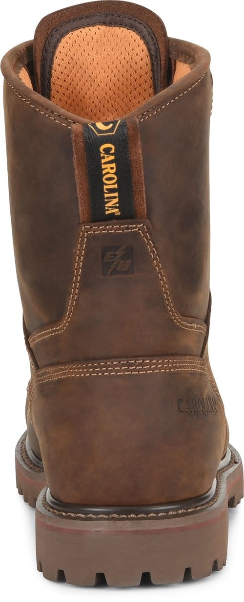 Carolina Mens 8" Brown Waterproof Composite Toe Work Boots CA8528 - Image 4
