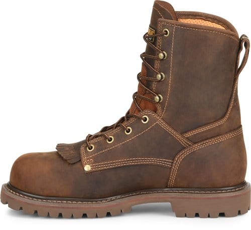 Carolina Mens 8" Brown Waterproof Composite Toe Work Boots CA8528 - Image 5