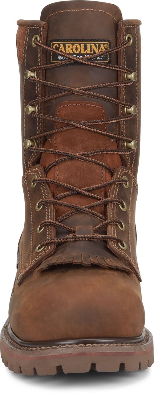 Carolina Mens 8" Brown Waterproof Composite Toe Work Boots CA8528 - Image 7