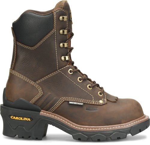 Carolina Men's Cardinal 8" Waterproof Comp Toe Logger Work Boots CA7837 - Image 5