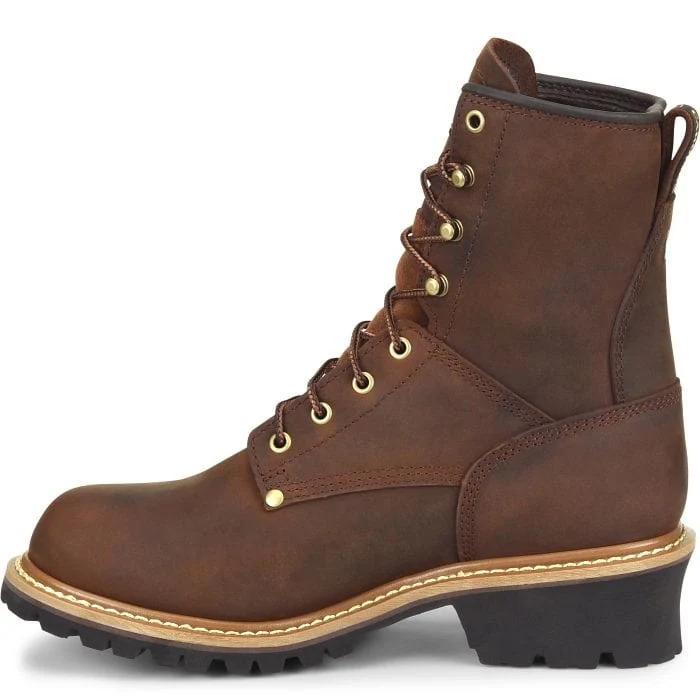 Carolina Men's Elm Brown Waterproof Steel Toe Logger Boots CA9821 - Image 3