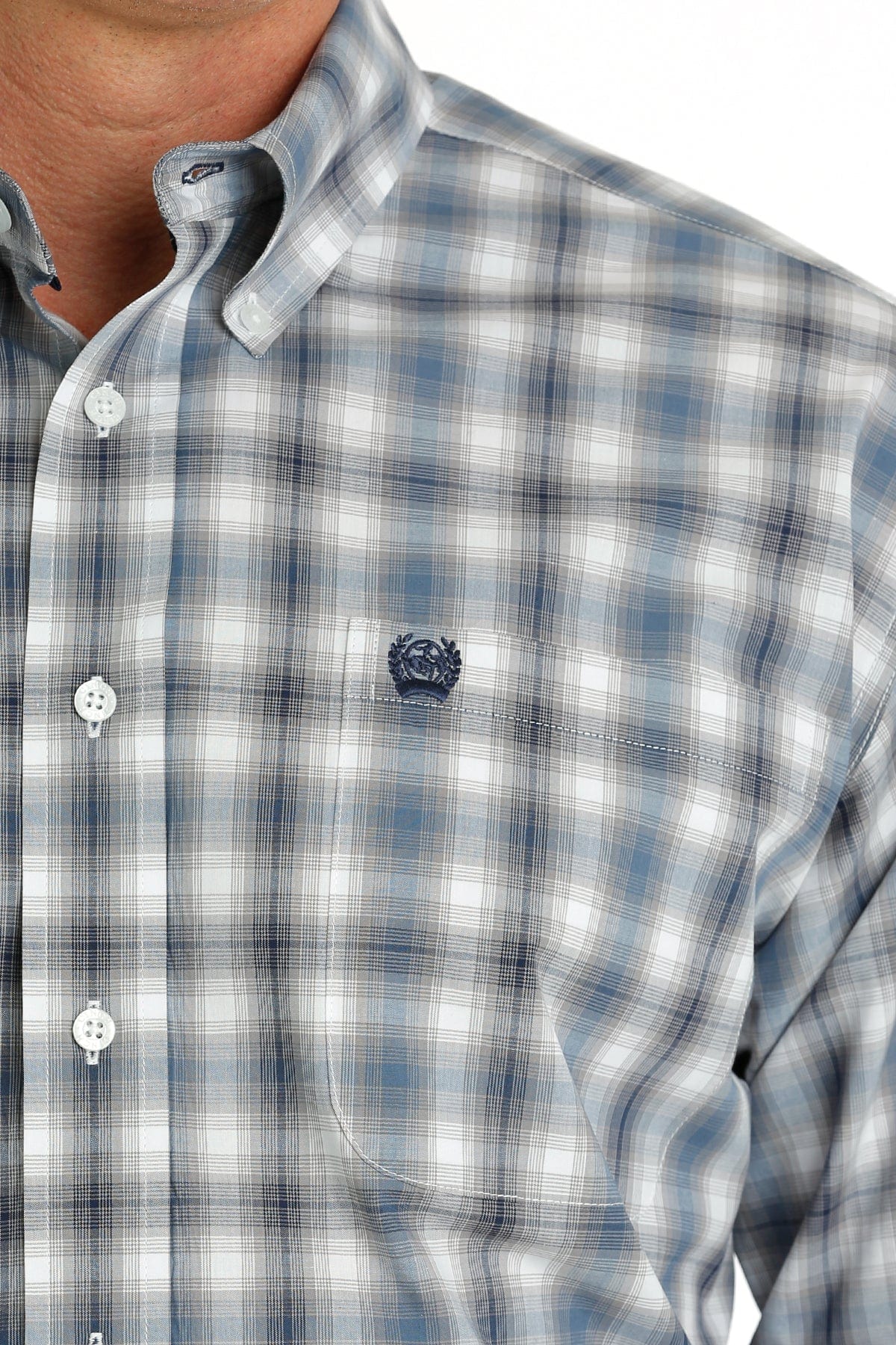Cinch Men's Plaid Long Sleeve Button Down western Shirt MTW1105697 - Image 3