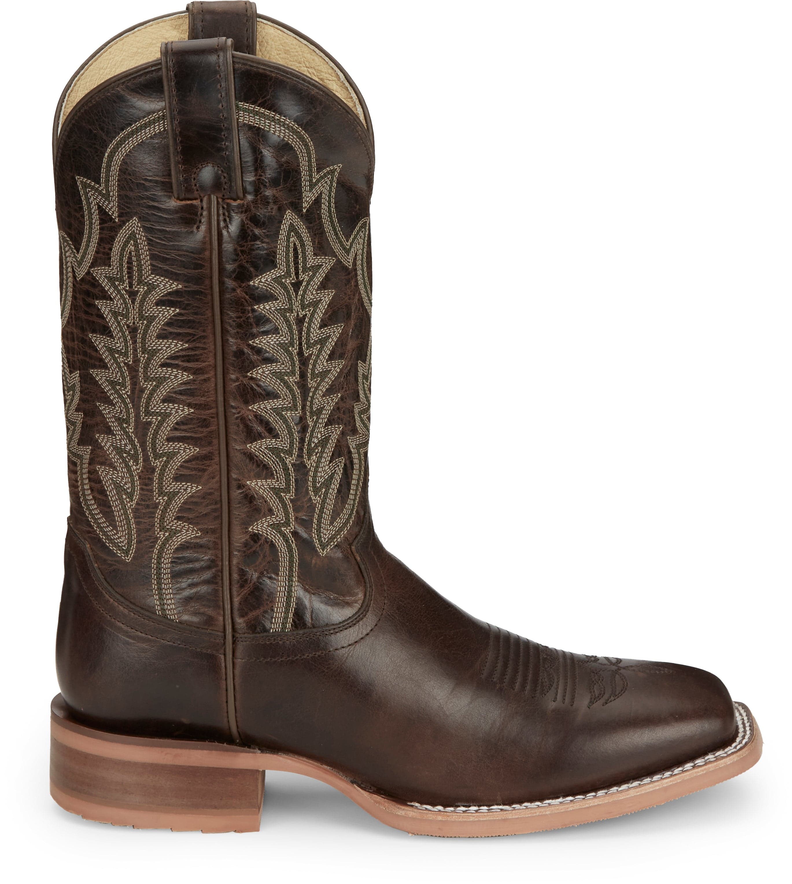 Justin Men's Lyle Umber Brown Square Toe Western Boots CJ2031 - Image 4