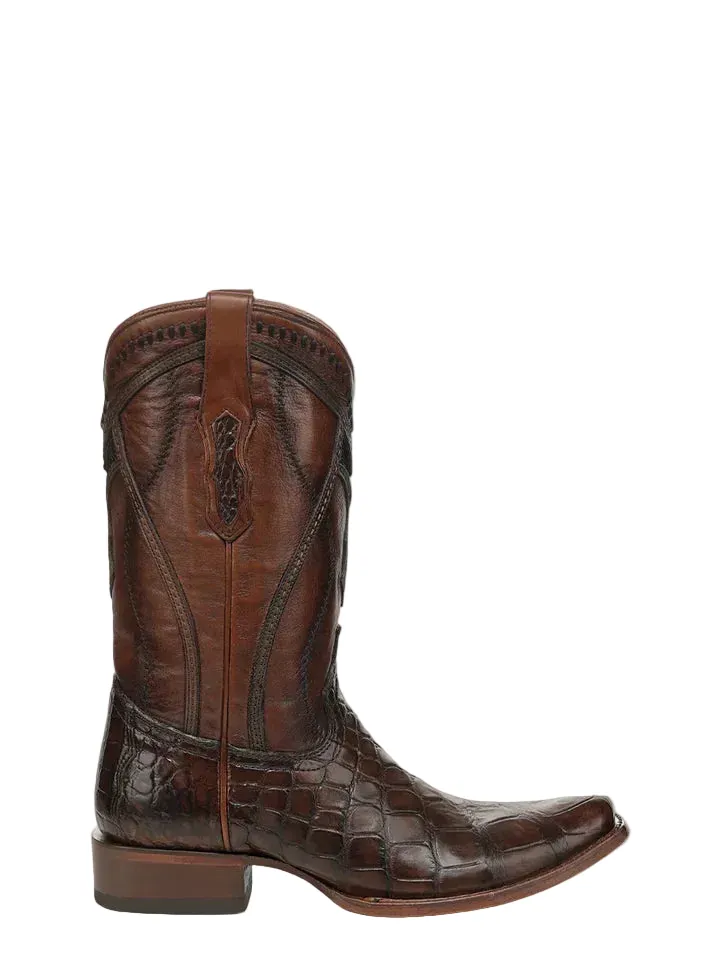 Corral Men's Honey Brown Alligator Inlay Exotic Cowboy Boots A5105 - Image 2