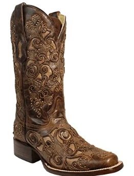 Corral Women's Embroidered Stud Inlay Western Fashion Boots A3326