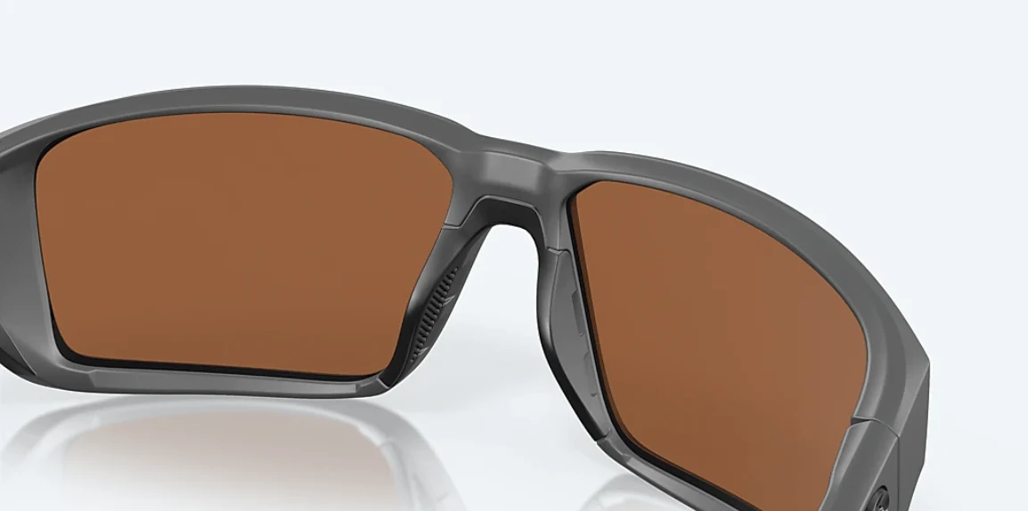 Costa Del Mar Fantail Pro Matte Gray/Copper Silver Mirror Lens Sunglasses - Image 6