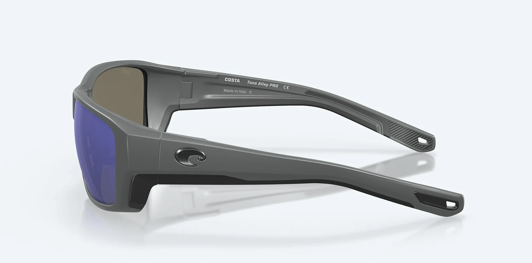 Costa Del Mar Tuna Alley Pro Gray Frame/Blue Mirror Lens Sunglasses - Image 3