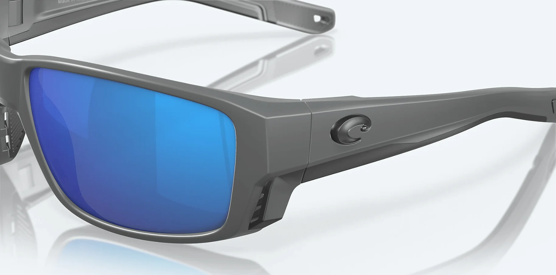 Costa Del Mar Tuna Alley Pro Gray Frame/Blue Mirror Lens Sunglasses - Image 4