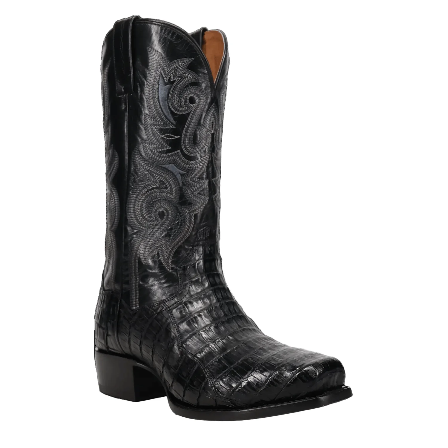 Dan Post Men's Black Zandor Caiman Exotic Western Boots DP7132