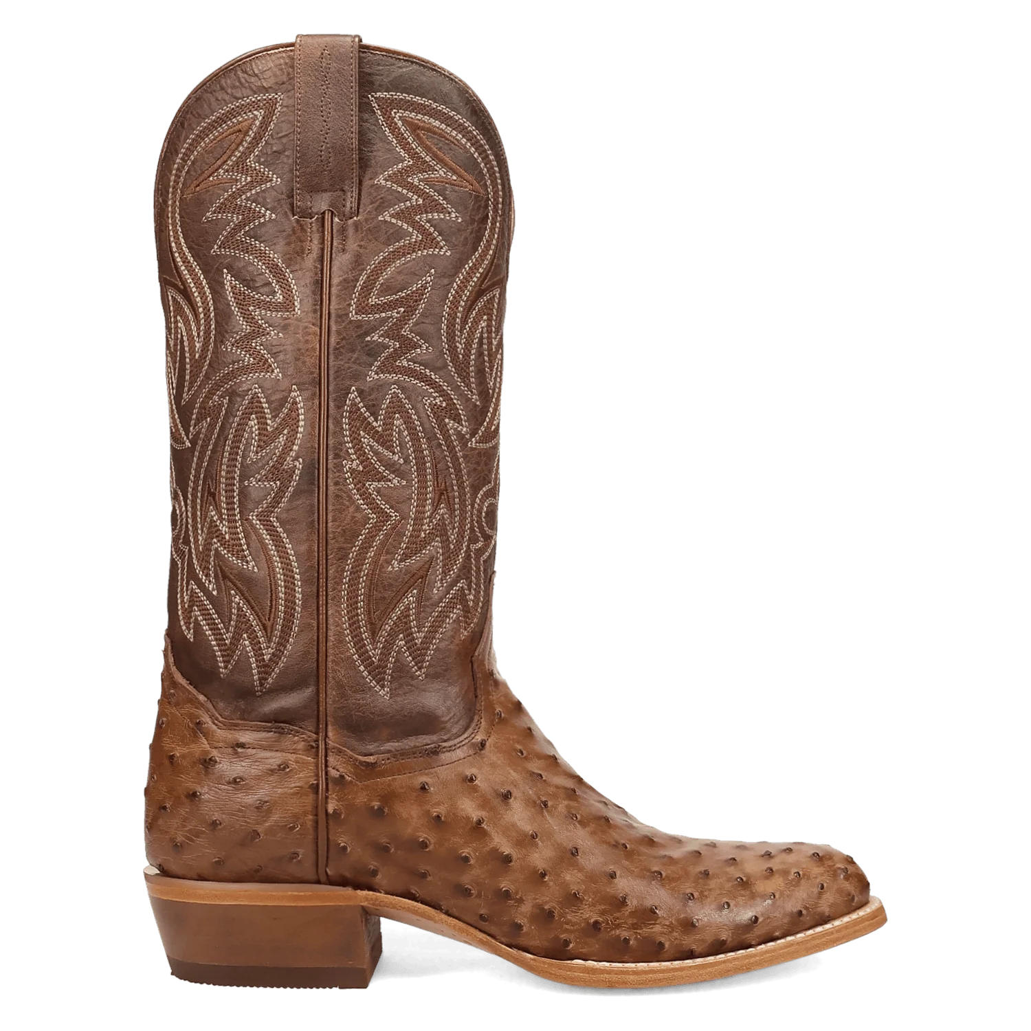 Dan Post Men's Brown Gauge Full Quill Ostrich Exotic Western Boots DP7130 - Image 2