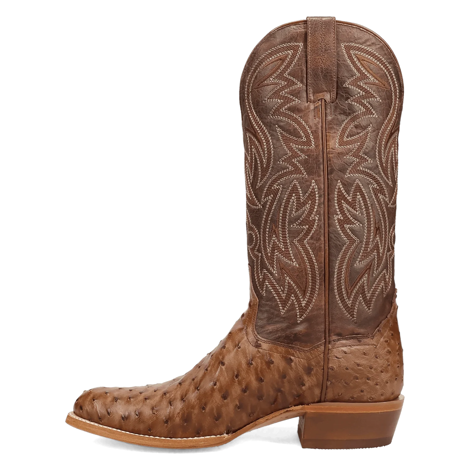 Dan Post Men's Brown Gauge Full Quill Ostrich Exotic Western Boots DP7130 - Image 3