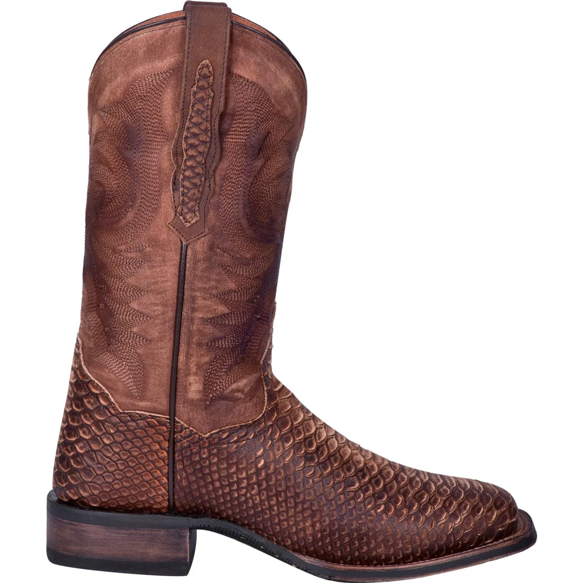 Dan Post Men's KA Python Print Brown Leather Western Boots DP4526 - Image 2