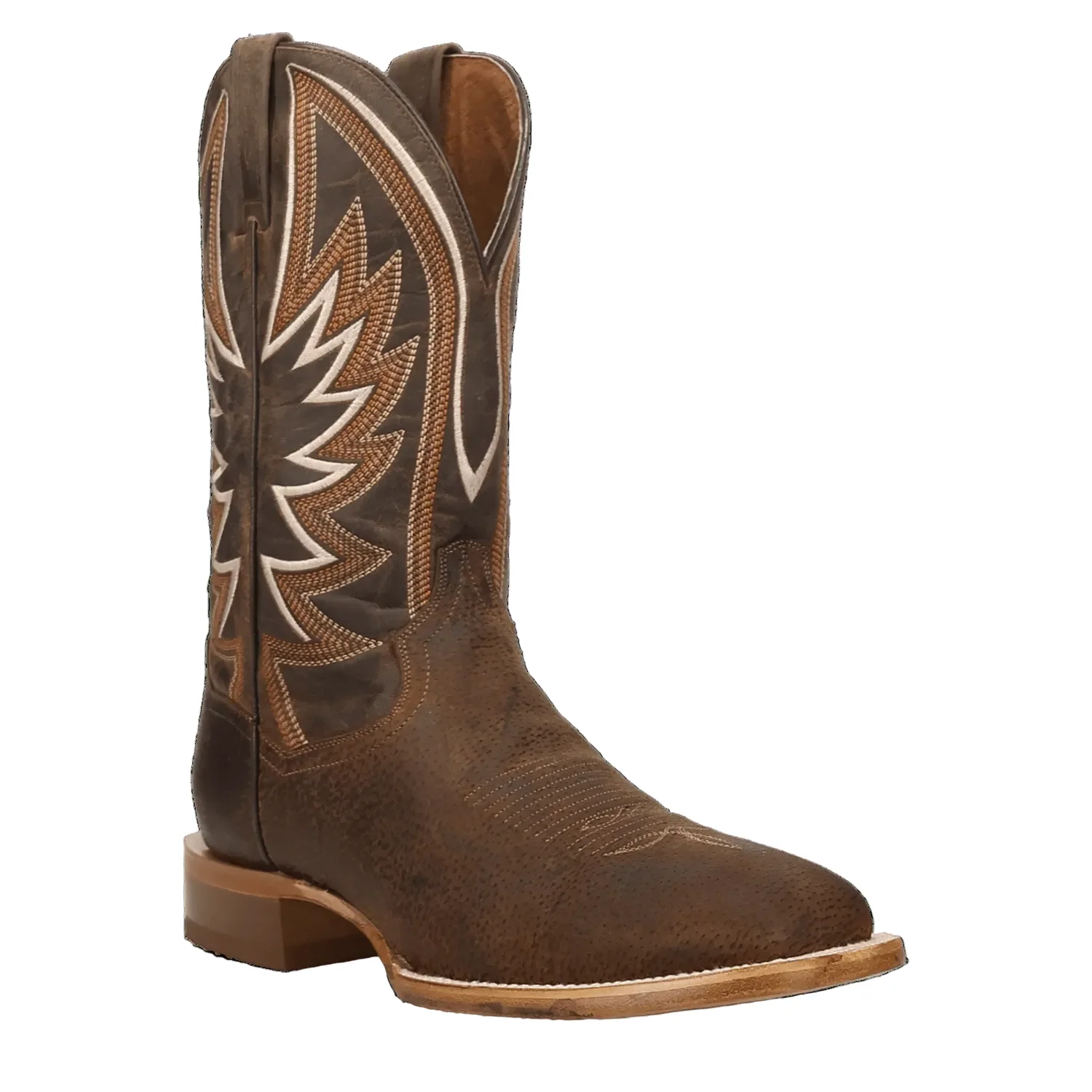 Dan Post Men's Rust Brown Boar's Run Western Exotic Boots DP5242